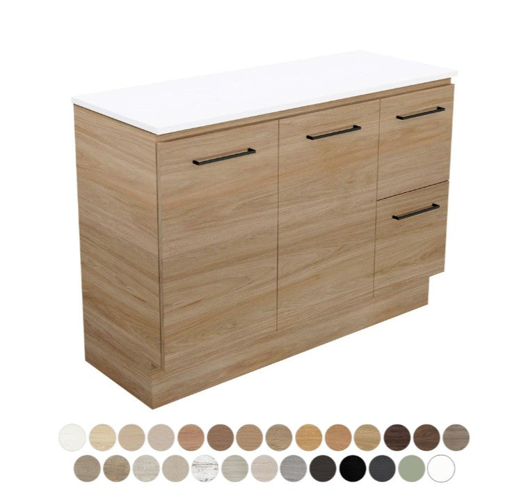 Carmen Door & Drawer 1200 Single Bowl Floor Standing Vanity
