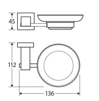 Modena Glass Soap Dish