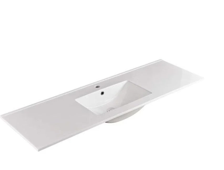 150cm Single Bowl Ceramic Vanity Top 1 Taphole