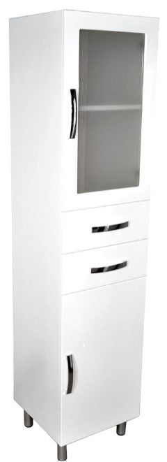 Unicab® Tallboy, 1 Glass Panel Door & 2 Drawers