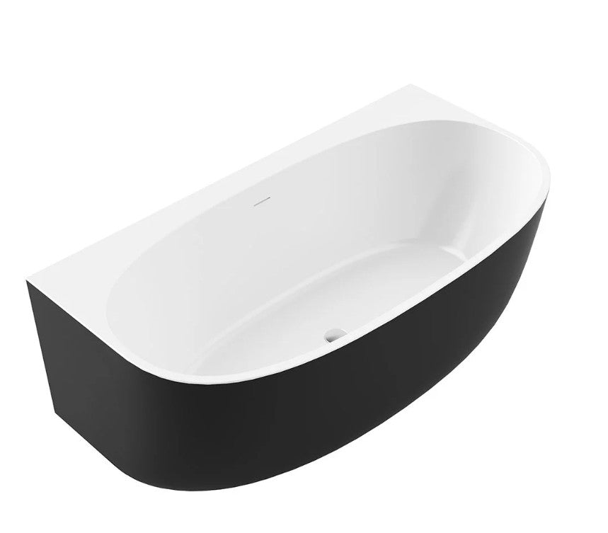 Morocco Back to the Wall Black & White Bath 170cm