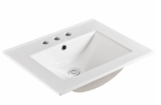 60cm Ceramic Vanity Top 3 Taphole