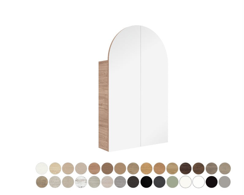 Marlowe Arch Mirror Cabinet, Two Doors, 600 x 1000mm