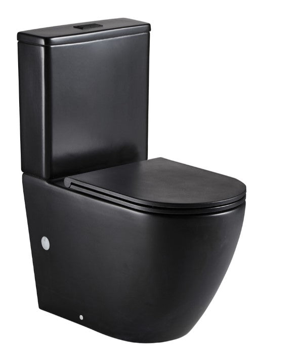 Koko Tornado Back-to-Wall Toilet Suite, Matte Black