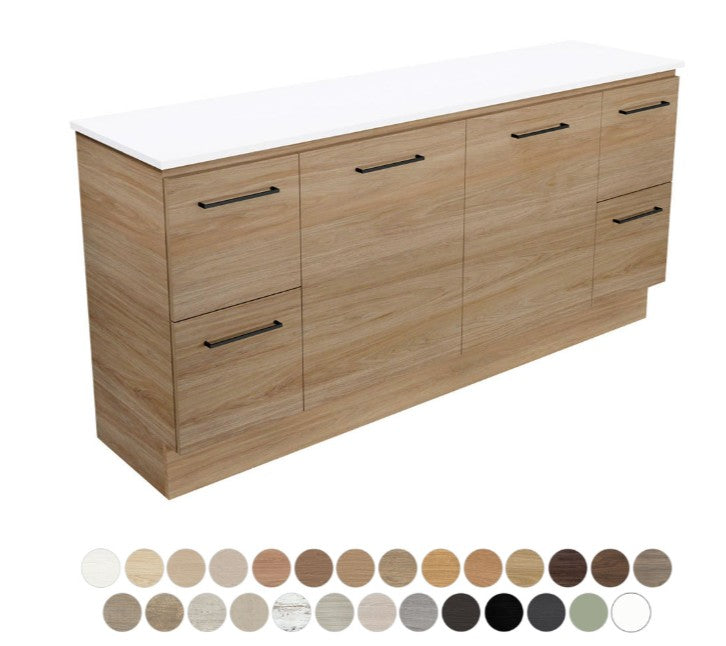 Carmen Door & Drawer 1800 Double Bowl Floor Standing Vanity