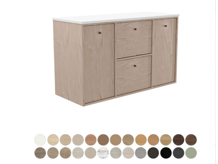 Cierra 1200 Double Bowl Wall Hung Vanity