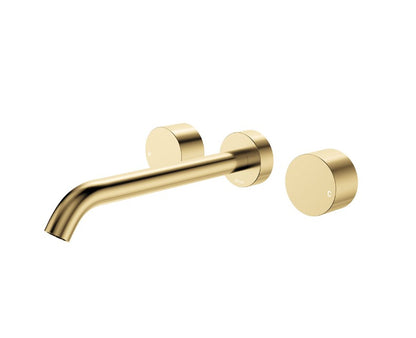 Kaya Wall Set, Round Taps, 220mm Outlet