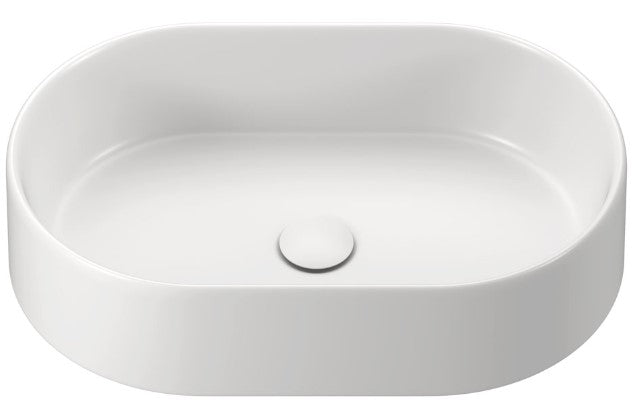 Aluca Pill Above Counter Basin, Matte White