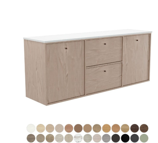 Cierra 1800 Double Bowl Wall Hung Vanity