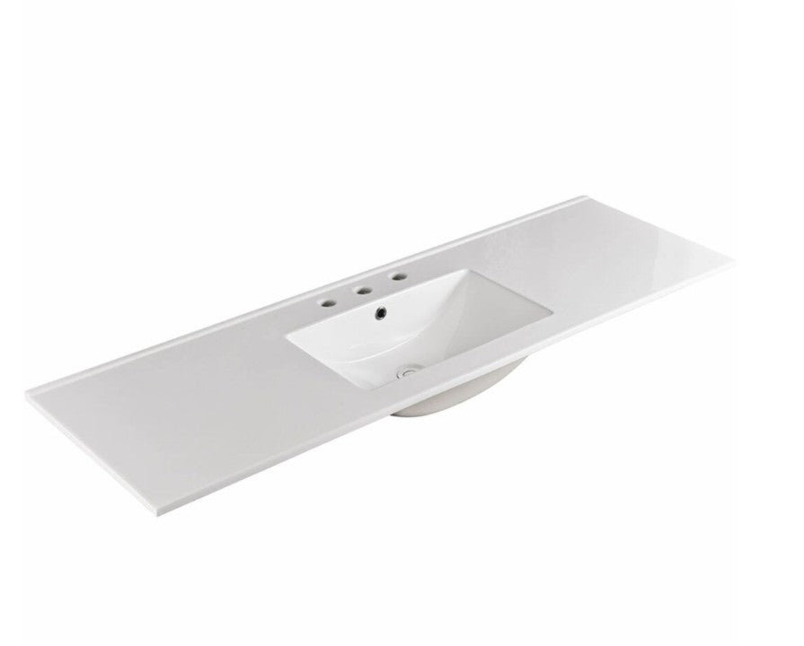 150cm Single Bowl Ceramic Vanity Top 3 Taphole