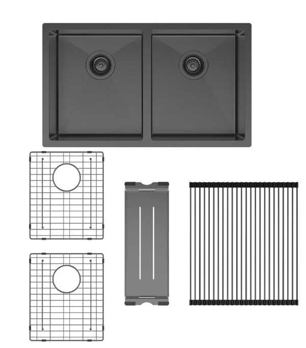 Hana 27L/27L Double Kitchen Sink Kit