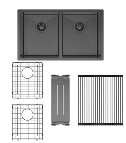 Hana 27L/27L Double Kitchen Sink Kit