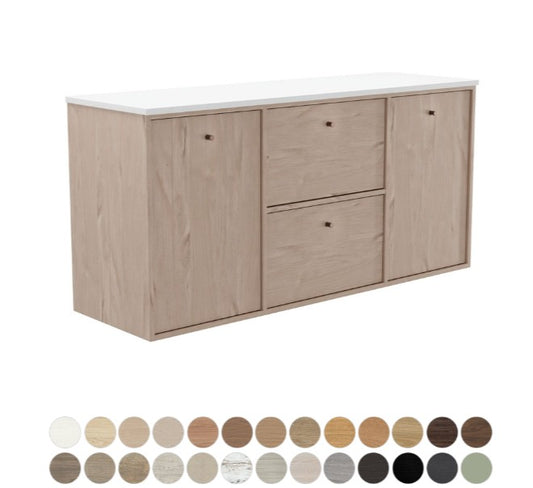 Cierra 1500 Double Bowl Wall Hung Vanity