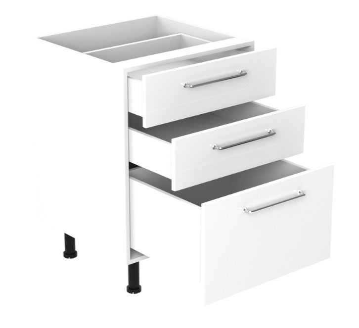 Q 60cm 3 Drawer Base Cabinet