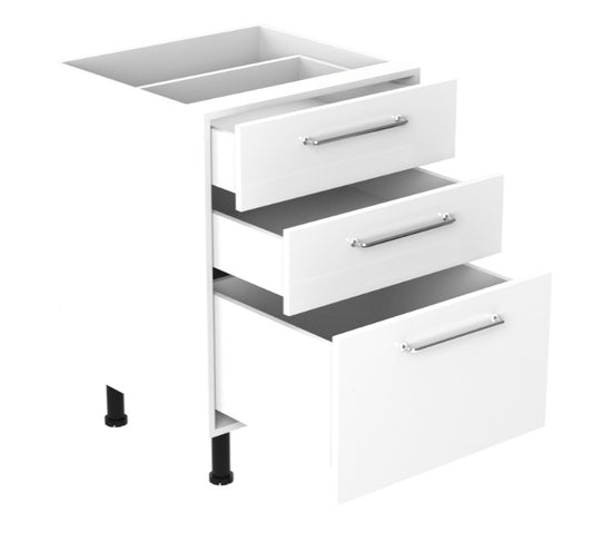 Q 60cm 3 Drawer Base Cabinet