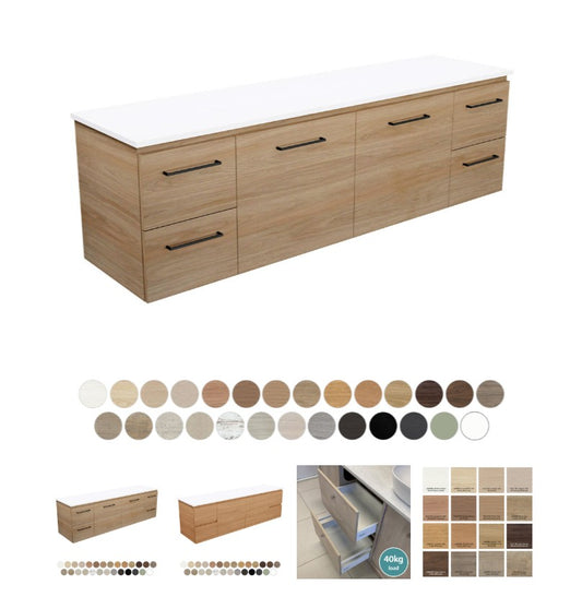 Carmen Door & Drawer 1800 Single Bowl Wall Hung Vanity