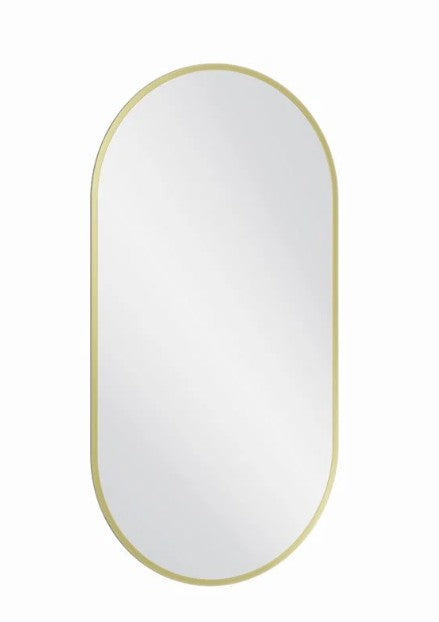 Como Oval Mirror Brushed Gold