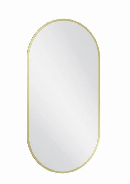 Como Oval Mirror Brushed Gold