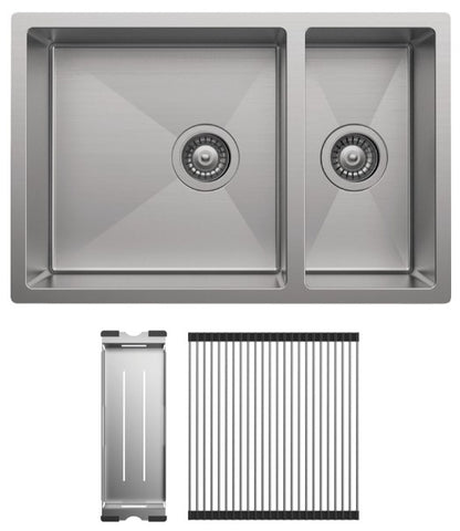 Hana 30L/15L Double Kitchen Sink Kit