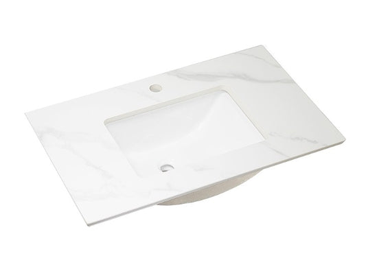 75cm Mountain Snow Sintered Stone Vanity Top