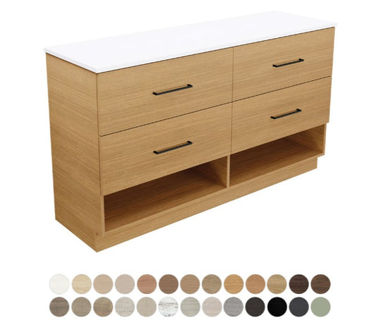 Kassi 1500 Double Bowl Floor Standing Vanity