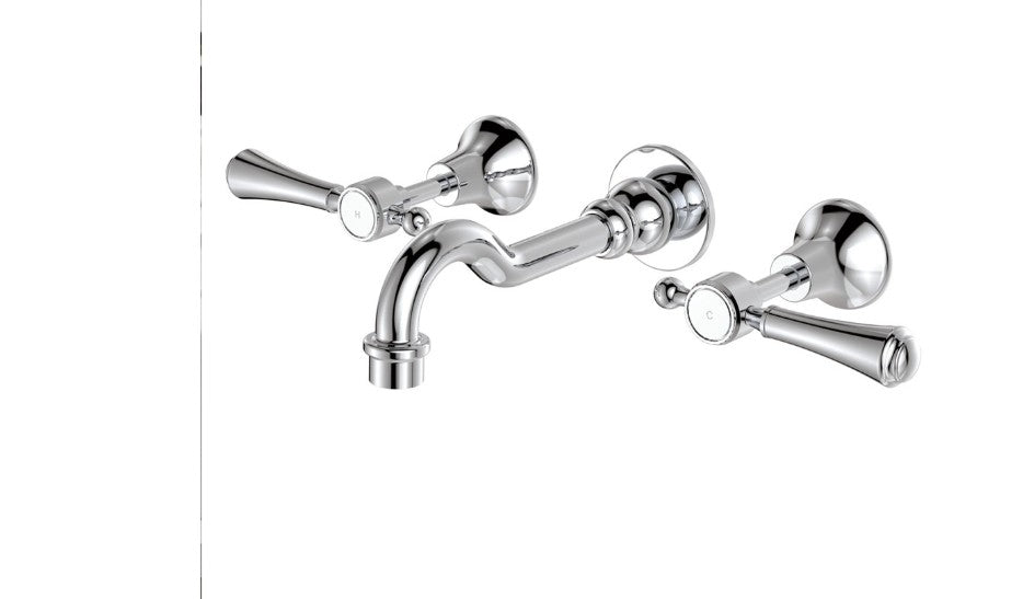 Lillian Lever Basin/Bath Wall Set