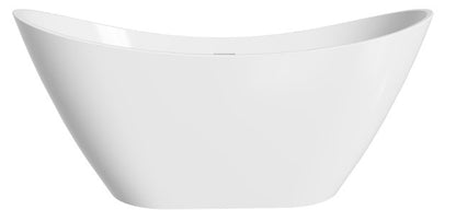 Paola Freestanding Acrylic Bath with Overflow, 1500mm