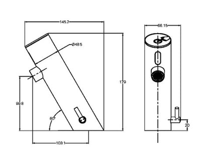 Commercial Sensor Mixer PVD Black (NR406PB)