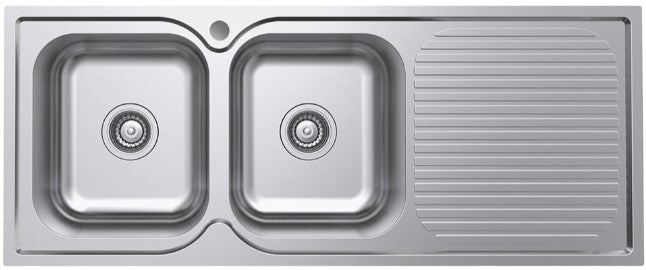 Tiva 1180 Double Kitchen Sink with Drainer