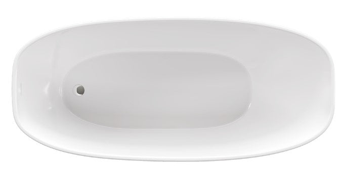 Athenia Freestanding Acrylic Bath with Overflow, 1700mm