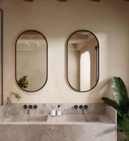 Como Oval Mirror Brushed Gold