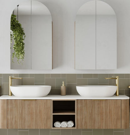 Marlowe Arch Mirror Cabinet, Two Doors, 600 x 1000mm