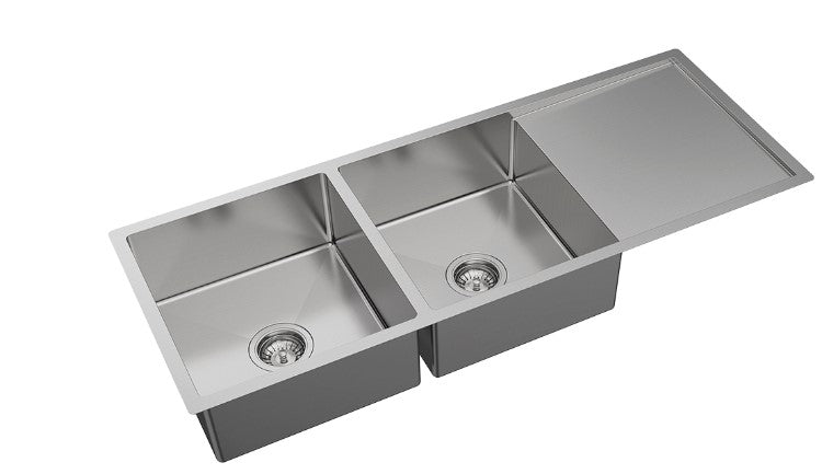 Hana 29L/29L Double Kitchen Sink with Drainer