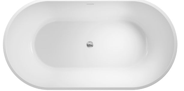 Austin Freestanding Acrylic Bath with Overflow, 1500mm