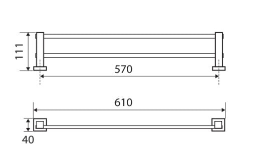 Modena Double Towel Rail