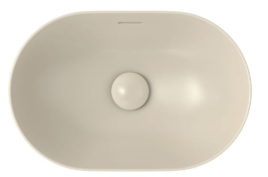 Aluca Pill Ceramic Semi-Inset Basin, Khaki