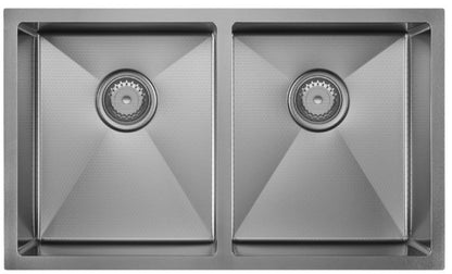 Hana Anti-Scratch 27L/27L Double Kitchen Sink, Stainless Steel