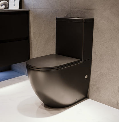 Koko Tornado Back-to-Wall Toilet Suite, Matte Black