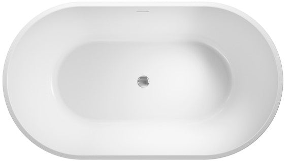 Austin Freestanding Acrylic Bath with Overflow, 1400mm