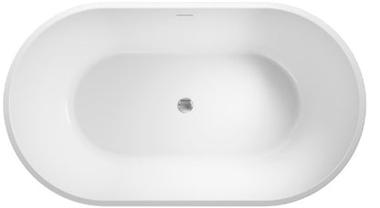 Austin Freestanding Acrylic Bath with Overflow, 1400mm