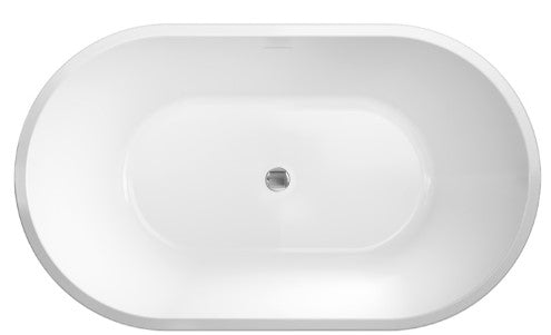 Austin Freestanding Acrylic Bath with Overflow, 1200mm