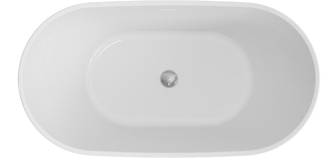 Paola Freestanding Acrylic Bath with Overflow, 1500mm