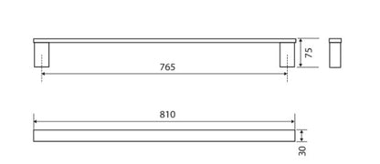 Koko Single Towel Rail, 810 mm