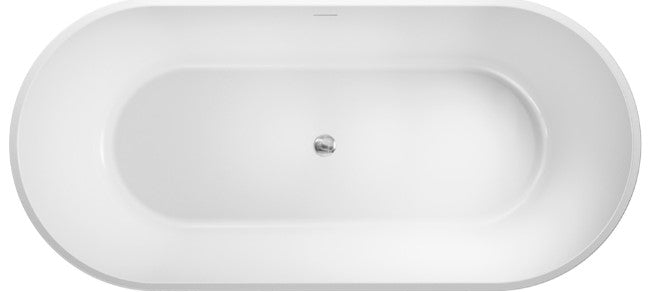 Austin Freestanding Acrylic Bath with Overflow, 1700mm