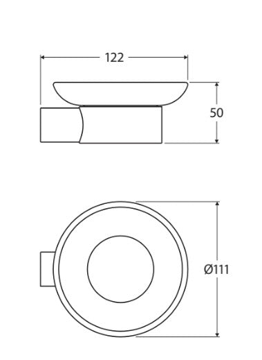 Empire Slim Glass Soap Dish