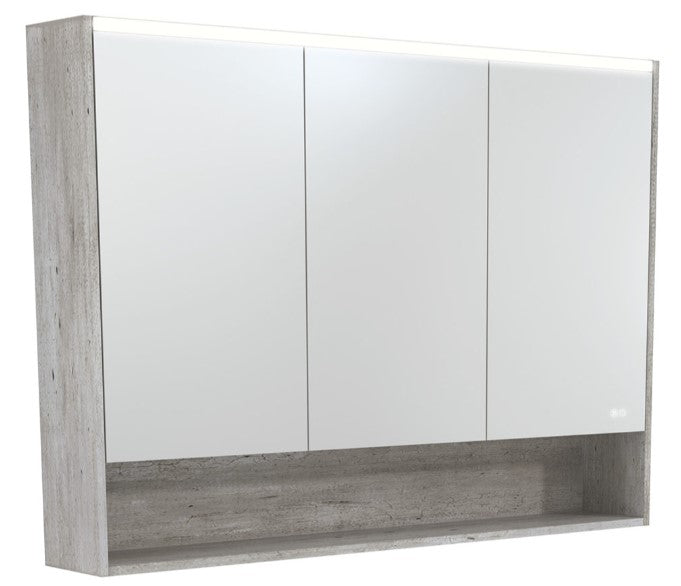 1200 LED Mirror Cabinet with Display Shelf