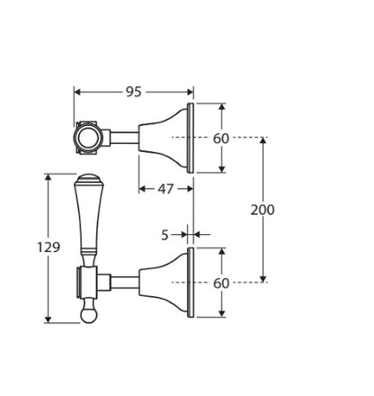 Lillian Lever Wall Top Assemblies