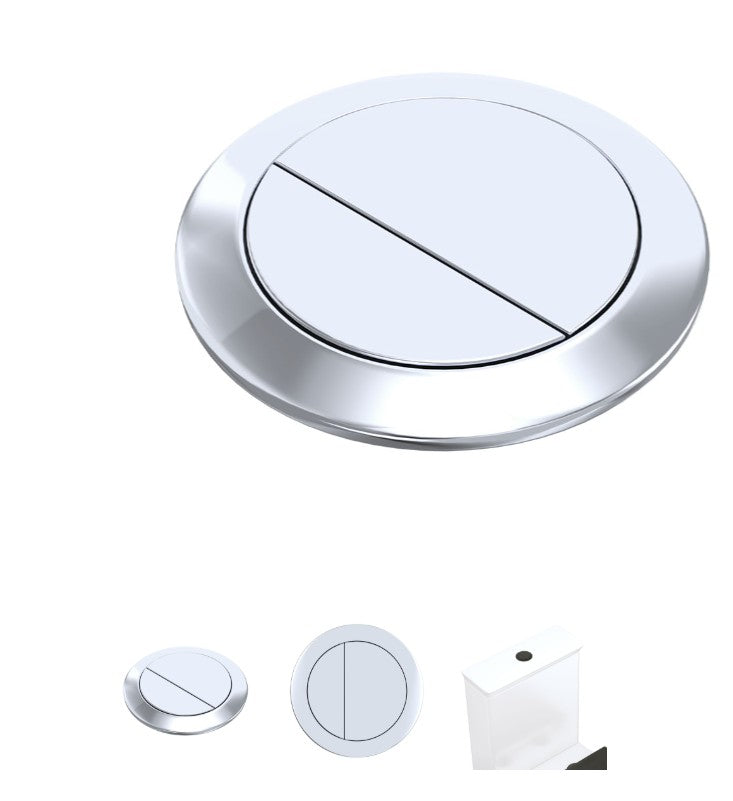 Back to Wall Round Toilet Flush Buttons, Chrome