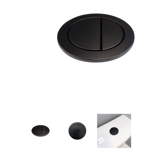 Matte Black Flush Buttons for Stella Close-Coupled Suite