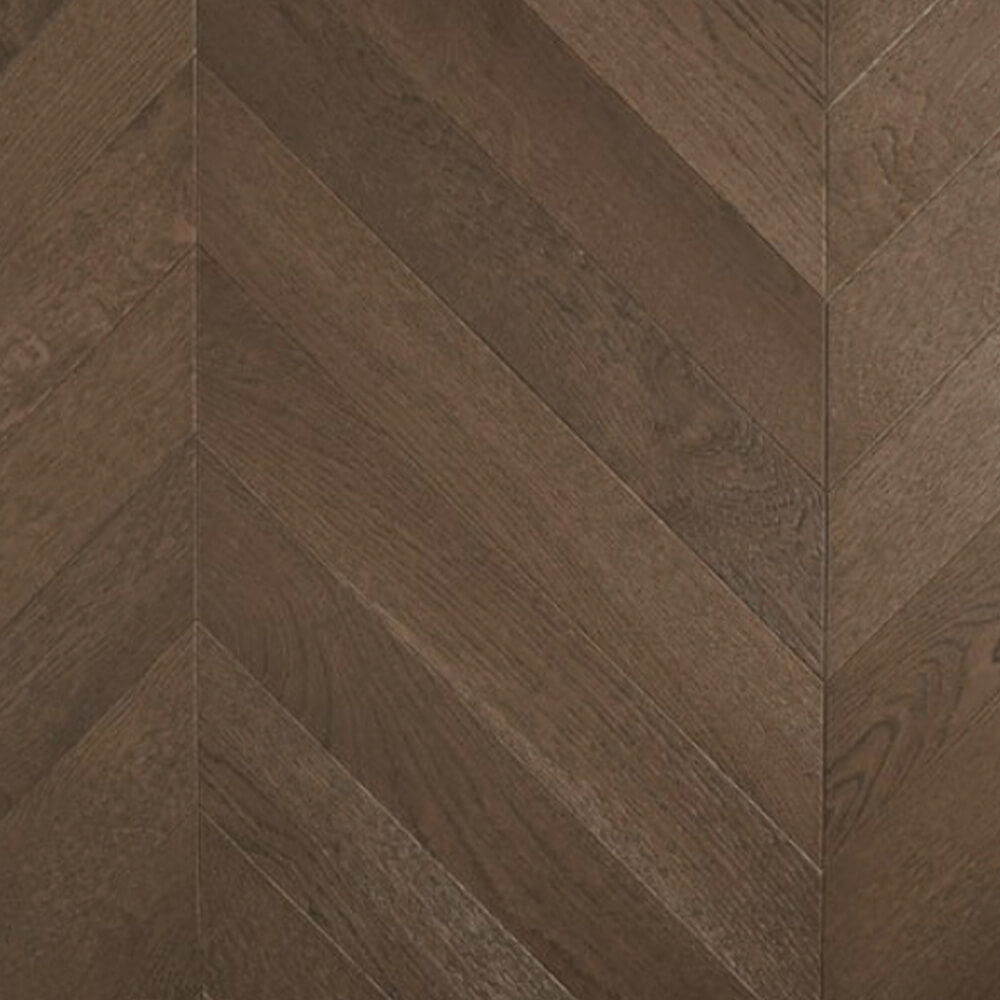 De Marque Oak Hardwood Floor "Chevron Dark Brown"